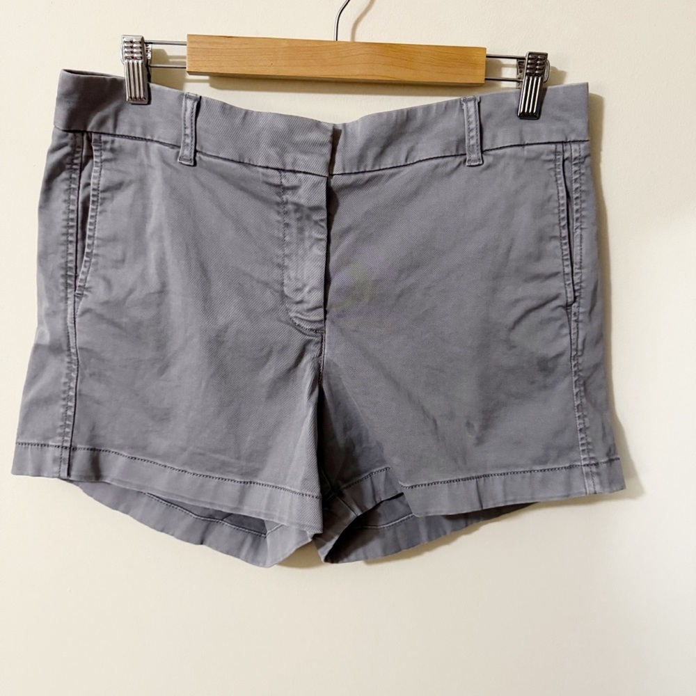 J Crew Womens Chino Gray Shorts Size 10 Summer Vacation